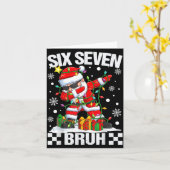 67 Six Seven Bruh Funny Christmas 6 7 Meme Men Wom Kaart (Gele Bloem)