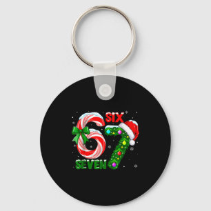 67 Six Seven Bruh Grappig Kerst 6 7 Meme Mannen Vr Sleutelhanger