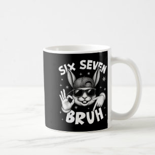 67 Six Seven Bruh Schattig Konijn Gezicht Met Sung Koffiemok