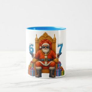 67 Six Seven Bruh Sinterklaas Op Maat - Persoonlij Tweekleurige Koffiemok