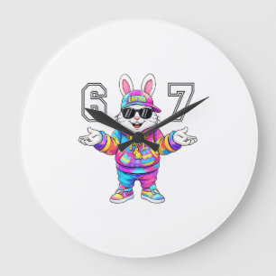 67 Six Seven Bunny Tie Dye Pasen Dag 67 Meme Manne Grote Klok