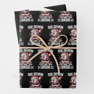 67 Six Seven Burh Grappig Kerst 6 7 Meme Inpakpapier Vel