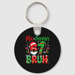 67 Six Seven Burh Grappig Kerst 6 7 Meme Mannen Vr Sleutelhanger
