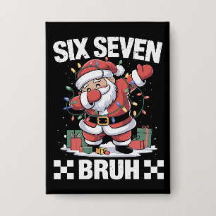 67 Six Seven Burh Grappig Kerstmis 6 7 Meme  Button