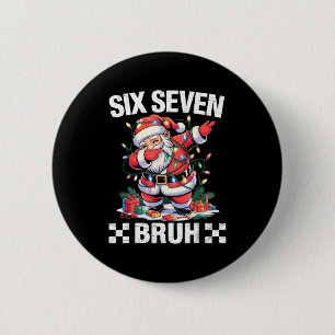 67 Six Seven Burh Grappig Kerstmis 6 7 Meme Mannen Ronde Button 5,7 Cm