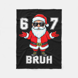 67 Six Seven Burh Grappige Kerstmis 6 7 Meme Manne Fleece Deken