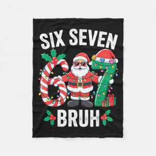 67 Six Seven Burh Kerstmis 6 7 Meme Pyjama's Gen A Fleece Deken
