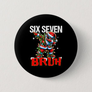 67 Six Seven Burh Sinterklaas Kerstmis 6 7 Meme Ma Ronde Button 5,7 Cm