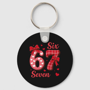 67 Six Seven Coquette Strik meisjes Kinderen Valen Sleutelhanger