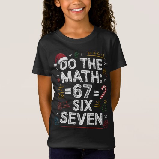 67 Six Seven Fun Holiday Math Shirt (Voorkant)