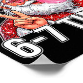 67 Six Seven Grappig Kerstmis 6 7 Kerstman Meme Ma Poster (Hoek)