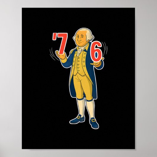 67 Six Seven Grappige George Washington Meme Poster (Voorkant)