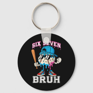 67 Six Seven Honkbal Ijs Drip Nummer 67 Pla Sleutelhanger