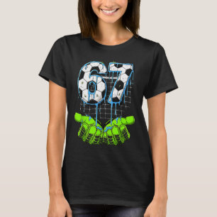 67 Six Seven IJsdruppel Voetbal Grappig 6 7 Gen A T-shirt