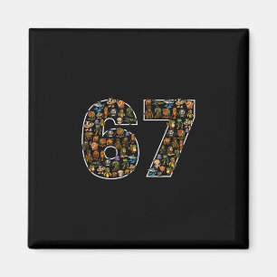 67 Six Seven Italiaanse Brainrot Gen Alpha Meme Magneet