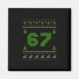67 Six Seven Kerst Breien 67 Lelijke Kerst Magneet