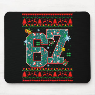 67 Six Seven Kerst Grappige Meme Hand 67 Koppels Muismat