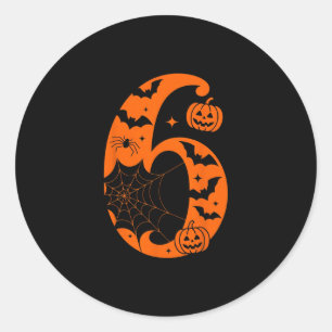 67 Six Seven Koppel Halloween Ronde Sticker