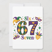 67 Six Seven Mardi-Gras Black History 2026 Feestdagenkaart (Voorkant)