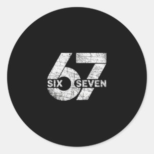 67 Six Seven Meme 2 Ronde Sticker
