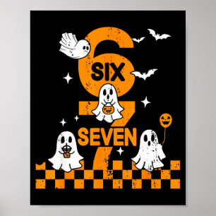 67 Six Seven Meme 6 7 Koppel Passende Halloween Co Poster