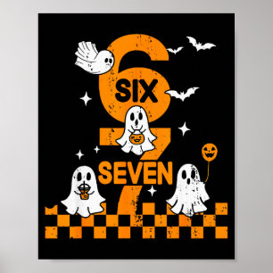 67 Six Seven Meme 6 7 Koppel Passende Halloween Co Poster