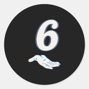 67 Six Seven Meme Koppel bijpassende Halloween Kos Ronde Sticker