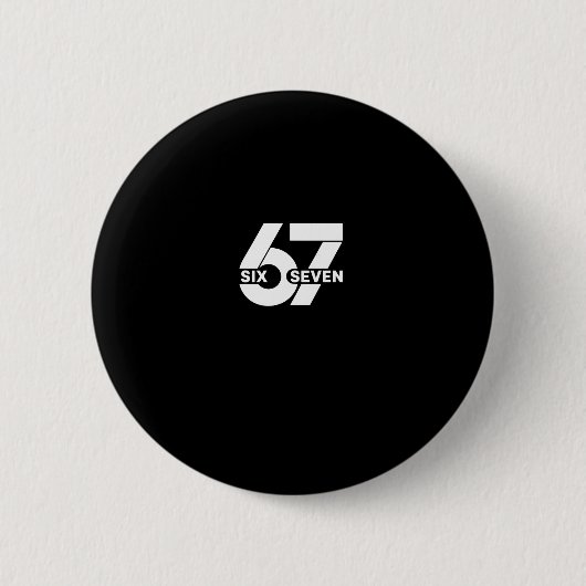 67 Six Seven Meme Pullover Hoodie Ronde Button 5,7 Cm (Voorkant)