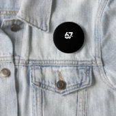 67 Six Seven Meme Pullover Hoodie Ronde Button 5,7 Cm (In situ)