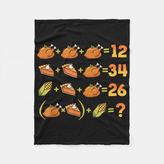 67 Six Seven Meme Wiskunde Thanksgiving Vergelijki Fleece Deken (Voorkant)