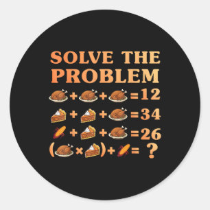 67 Six Seven Meme Wiskunde Thanksgiving Vergelijki Ronde Sticker