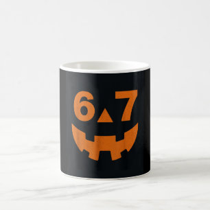 67 Six Seven Pompoen Gezicht Halloween Mok