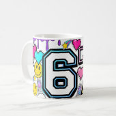 67 Six Seven Rétro Y2K Mug esthétique (Devant gauche)