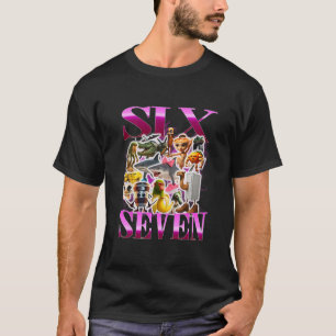 67 Six Seven Verjaardagsmeme Viraal Italiaans Brai T-shirt