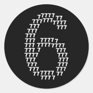 67 Sixty Seven Grappige 6 7 Meme Halloween Kostuum Ronde Sticker
