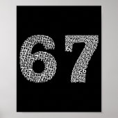 67 Sixty Seven Halloween Costume Design Funny 6 7 Poster (Voorkant)