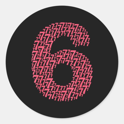 67 Sixty Seven Halloween Costume Design Funny 6 7 Ronde Sticker (Voorkant)