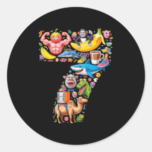 67 Sixty Seven Halloween Kostuum Ontwerp Grappig 6 Ronde Sticker