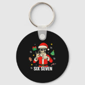 67 Skeleton Funny Six Seven Gen Z Alpha Christmas Sleutelhanger (Voorkant)
