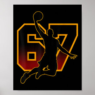 67 Sketll Meme Slam Dunk Positie Zes Zeven Game T Poster
