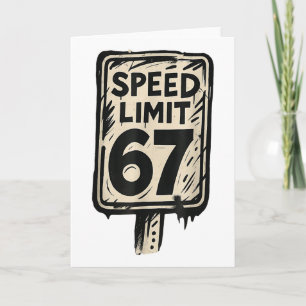 67 Snelheidslimiet Bord Gen Alpha 67 Meme Kaart