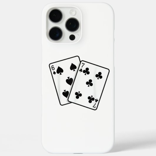 67 Speelkaarten Meme Grappig Zes Zeven Case-Mate iPhone Case (Achterkant)