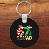 67 Squad Christmas Candy Cane Six Seven Meme Xmas  Sleutelhanger (Voorkant)