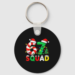 67 Squad Kerst Kerststok Zes Zeven Meme Kerstmis  Sleutelhanger
