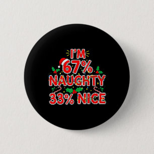 67% Stout 33% Leuk Grappig Kerstmis 67 Kids Meme C Ronde Button 5,7 Cm