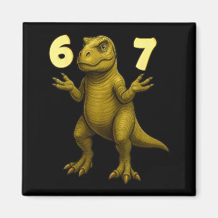 67 T-rex handen bewegende dinosaurus meme voor kin Magneet