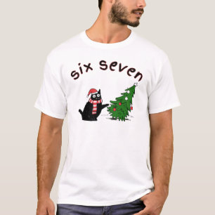 67 T-shirt de Noël Six Sept Mème Arbre à Chat