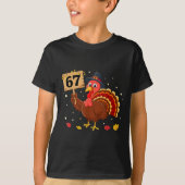 67 Thanksgiving Turkey Meme Six Seven 6 7 T-shirt (Voorkant)
