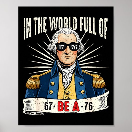 67 tot 76 Grappige George Washington Geschiedenis Poster (Voorkant)