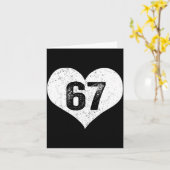 67 Valentijn Grappig Six Seven 6 7 Meme Gen Alpha  Kaart (Gele Bloem)